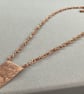 Rustic Hammered Copper Boho Pendant Necklace with Bezel Set Magnesite - Unisex - Image 5