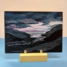 Dusk - An original painting supplied with a wooden stand