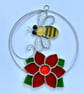 Stained Glass Bee and Flower Suncatcher - Handmade Window Decoration  - Image 5