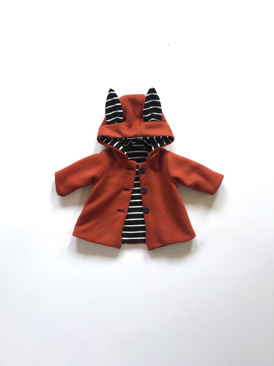 Fox Coat - Childrens Fox Jacket - Hooded Coat - Kids Fleece Jacket - Childs Coat