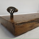 handmade Solid oak, Table centre piece,  from reclaimed antique railway sleeper.