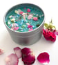 Candle in a Tin with Confetti-Style Decoration - Sea Salt and Driftwood Scent