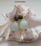 Designer Serpentine Rounds & Chinese Jadeite Sterling Silver Earrings - Image 5