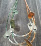 Multi-strand sea glass, silver and seed-bead necklace. - Image 4