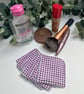 Reusable Bamboo Towelling Face Pads Pack of 7 - Purple Check