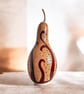 Burgundy Swirls Gourd Lamp - Image 2