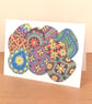 Greetings Card with Colourful Ukrainian Decorated Eggs - blank inside A-PYB - Image 2