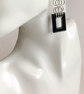 Black Agate Chainmaille Earrings  - Image 9