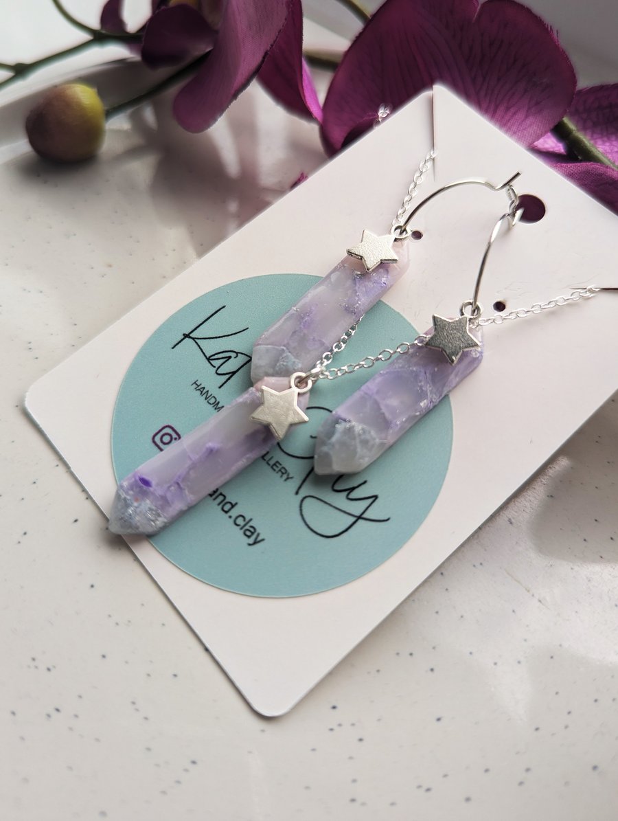 Pastel Crystal-Style Earrings & Necklace