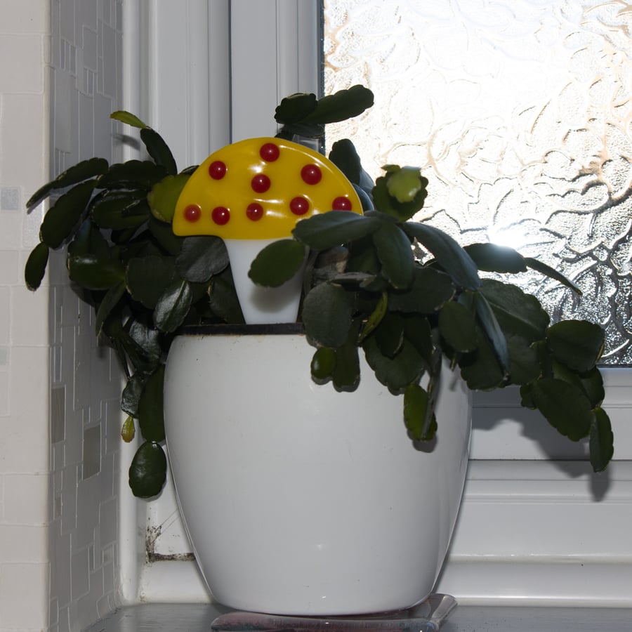 Yellow Pot Toadstool with Red Spots - 3201-07