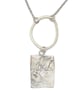 Handmade Sterling Silver Pendant – Reticulated silver Rectangle drop pendant - Image 4