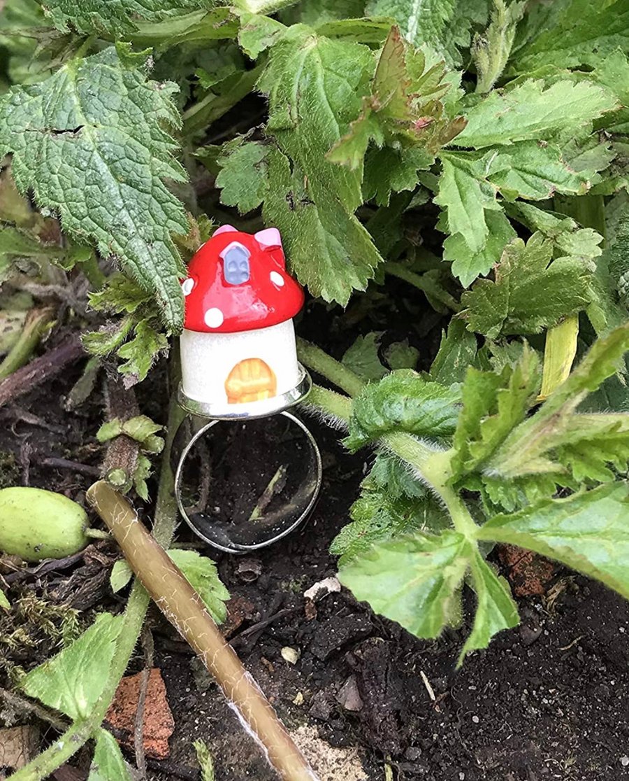 Toadstool Mushroom Fairy House Ring