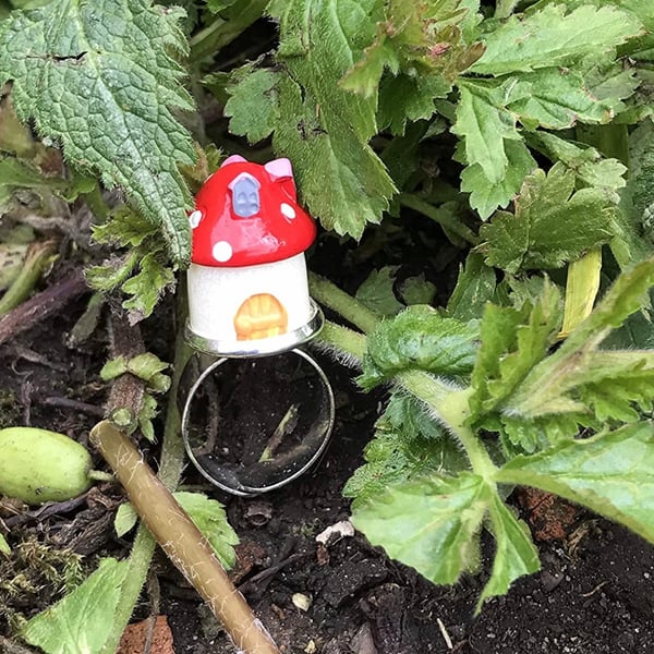 Toadstool Mushroom Fairy House Ring