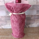 Dark pink bottle gift bag 