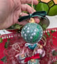 Lily of the valley hand-painted ceramic Christmas bauble  - Image 5