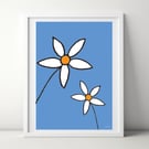 Daisy Duo A4 Art Print