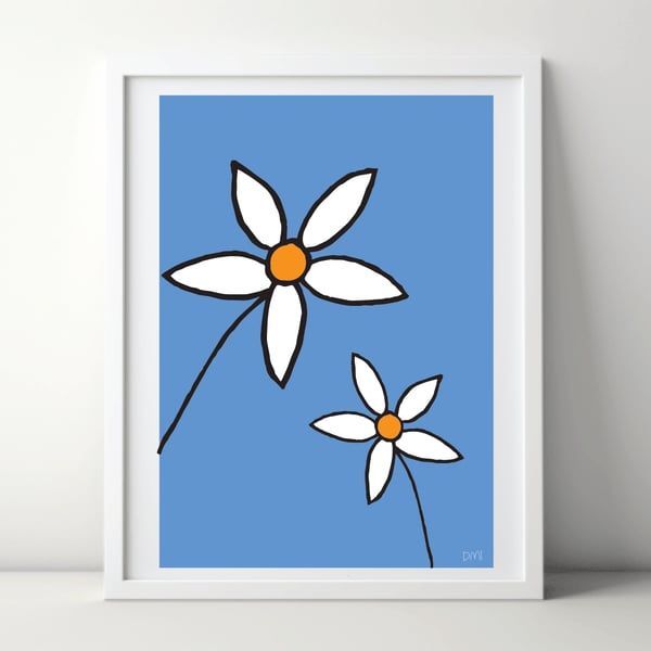 Daisy Duo A4 Art Print