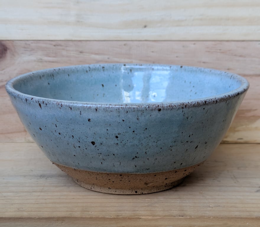 Pale green textured clay bowl