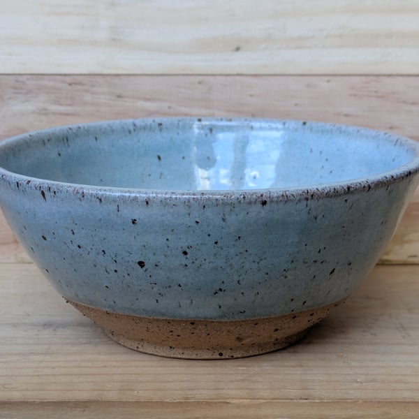 Pale green textured clay bowl