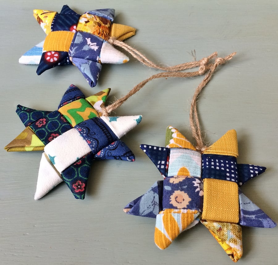 ECO Christmas Stars - Vintage Fabric
