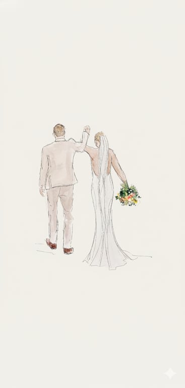 Hand painted Wedding Portrait