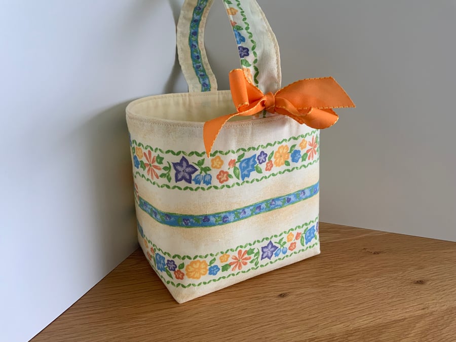 Small Easter Basket, Childrens Bag, Storage Basket, Easter Bag