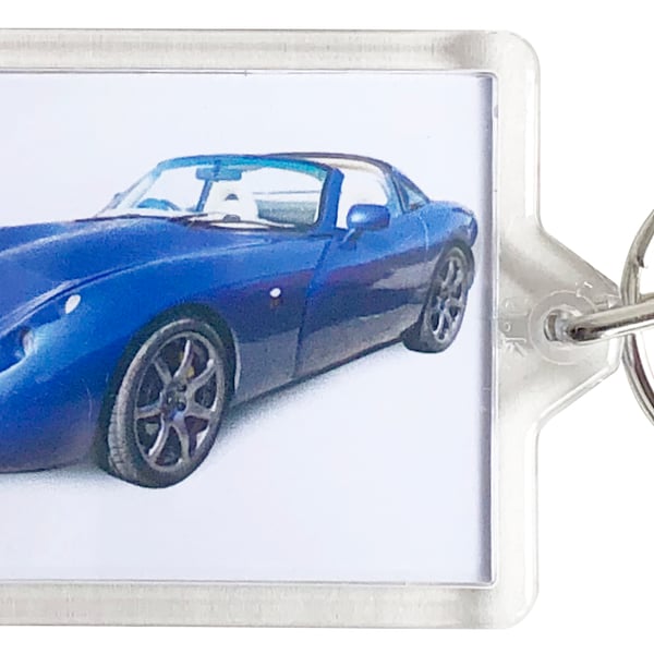 TVR Tuscan Speed 6 2002 - Keyring with 50x35mm Insert - Car Enthusiast