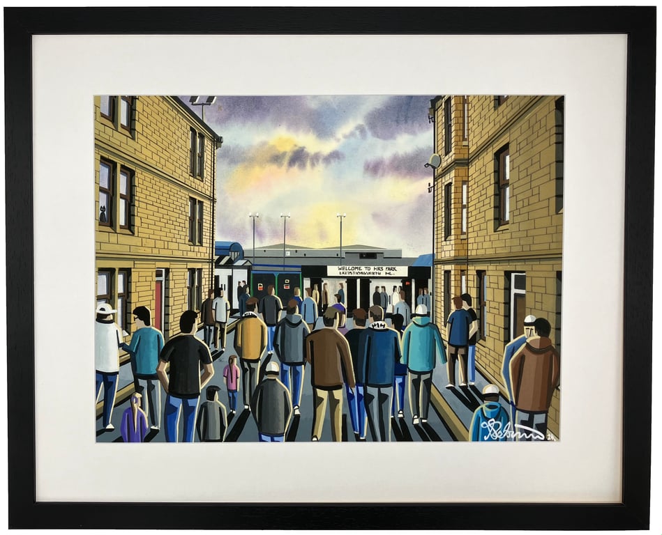 East Stirlingshire, Firs Pk, Framed Football Art Print. 20" x 16" Frame Size