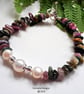 Designer Tourmaline & Large Cream Freshwater Culture Pearl Bracelet  - Image 4