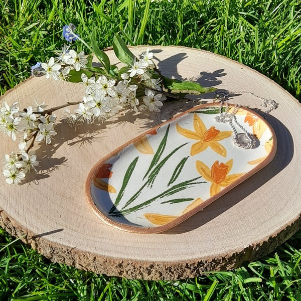 Daffodil Oval Trinket Tray