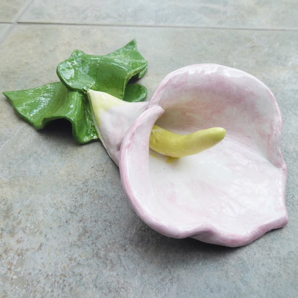 Handmade Ceramic Calla Lily Ornament