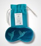 Teal Hummingbirds Velvet Lavender Infused Eye Mask - Image 4