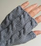 Merino Wool Wrist Warmers Grey - Image 2