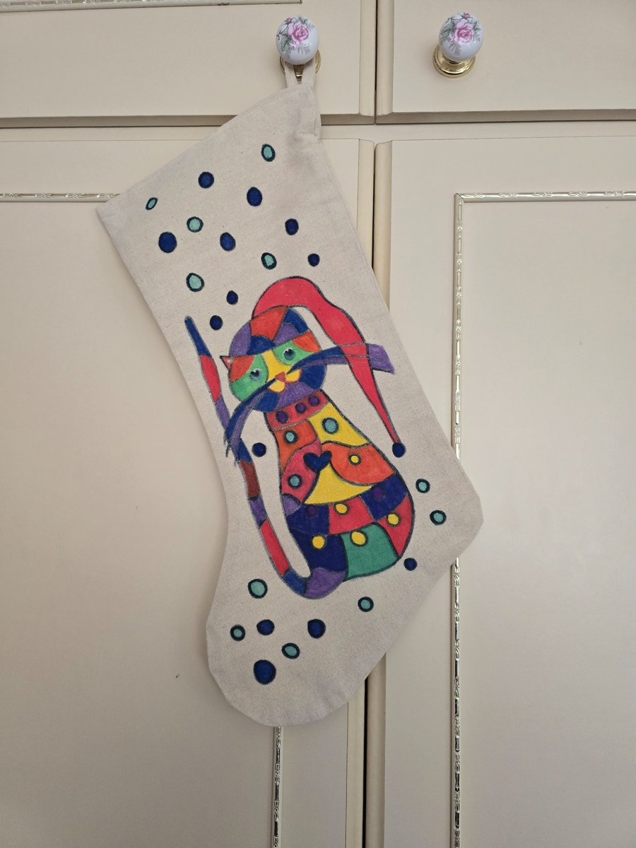Fairy Cat Christmas Stocking 