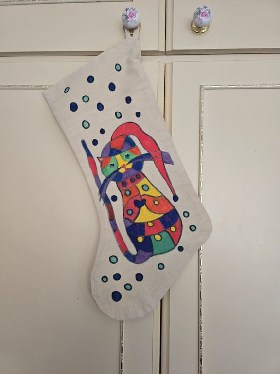 Fairy Cat Christmas Stocking 