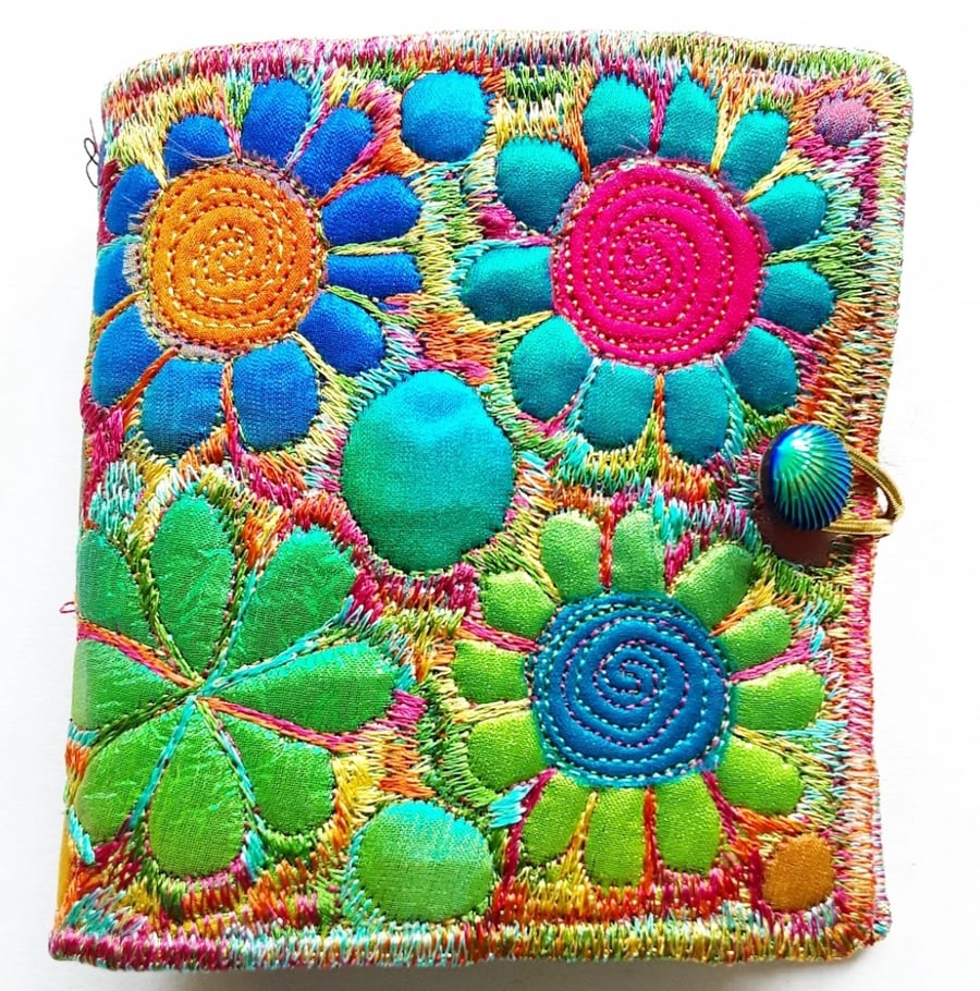 Needle Case for Sewing Notions with Free Machine Embroidery 