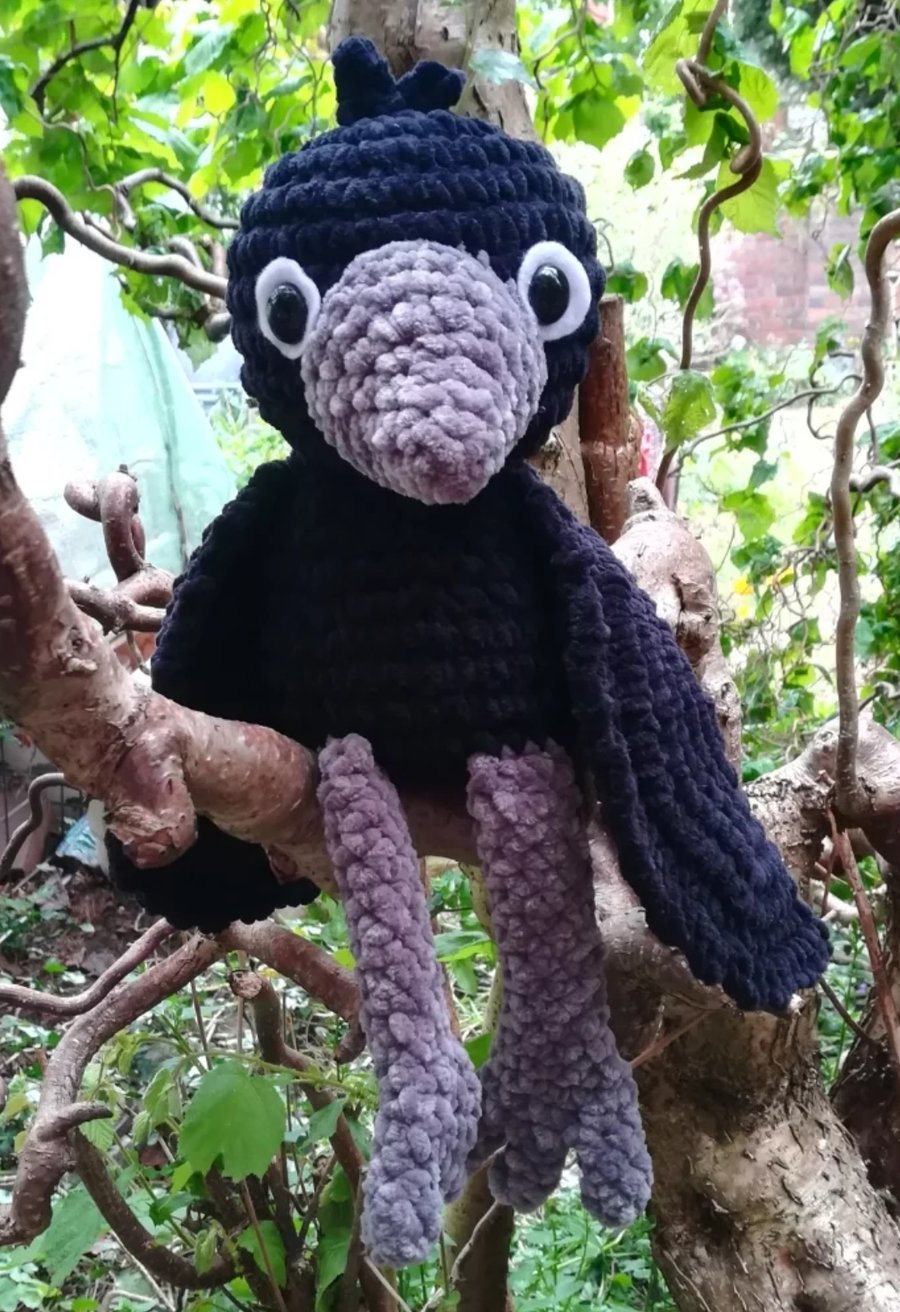 Enid the Crow Crochet Amigurumi 