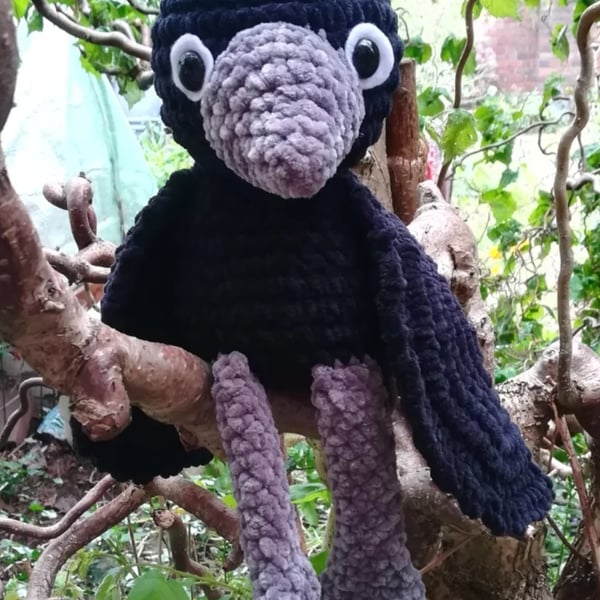 Enid the Crow Crochet Amigurumi 
