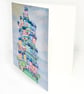Card - Whimsical Colourful Houses - Blank Inside with Envelope - Image 4