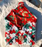 Christmas pouch, Small cotton crochet hand stitched lined pouch for small items - Image 7