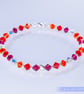 Bracelet Swarovski and Sterling Silver beaded stretchy handmade - Image 6