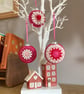 Crochet Christmas Baubles Set of 3 - Shades of Pink - Tree Decorations - Image 7