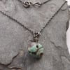 Turquoise and Silver Oxidised Necklace