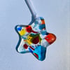 Small fused glass star - Christmas decoration 