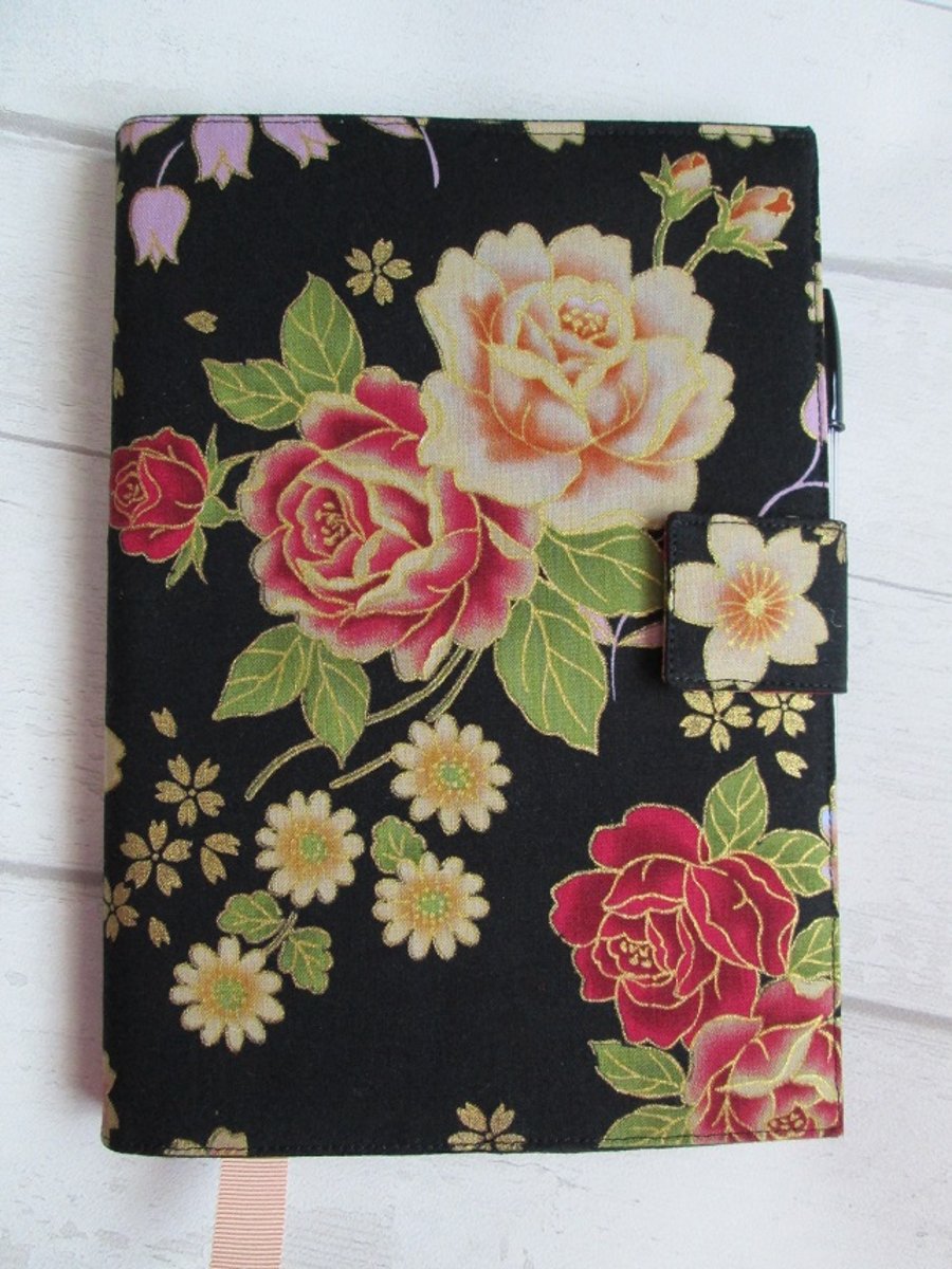 A5 Vintage Floral Reusable Notebook Cover