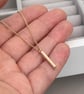 Handmade 9ct yellow, rose or white gold ingot bar charm pendant and chain - Image 7