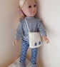 KNITTING PATTERN PDF Cream Bag for Doll - Image 1