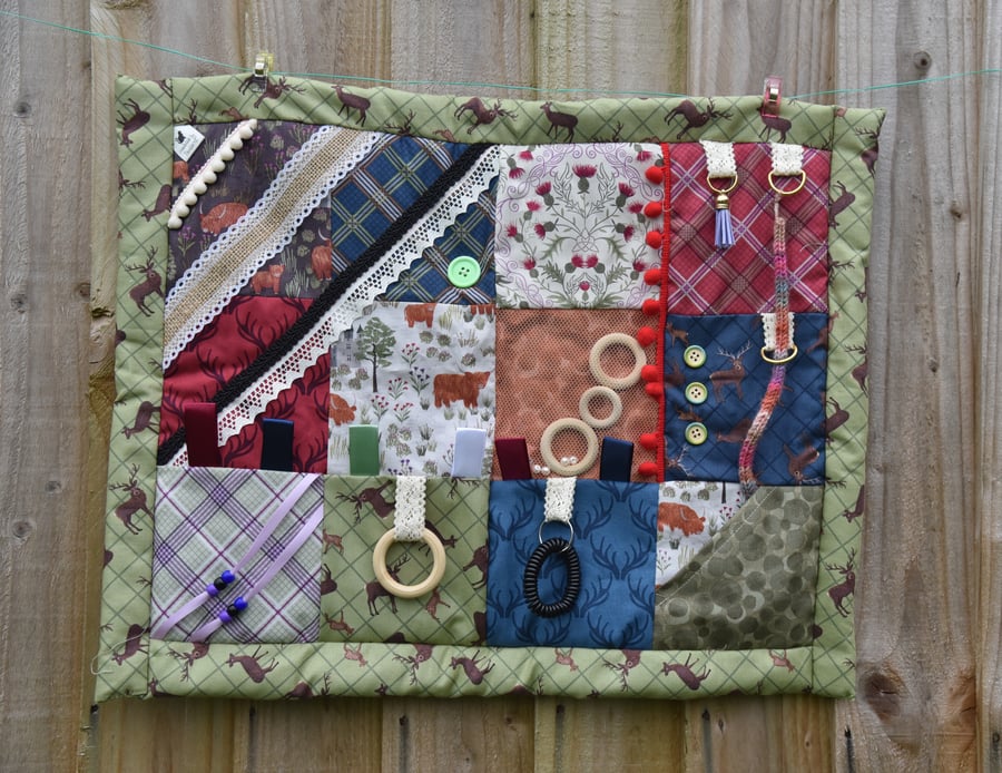 Highland Cow Fidget Mat or Dementia Twiddle Toy