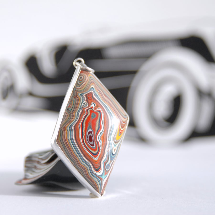 Late 70's Mustang Fordite pendant