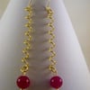 Fuchsia Jade Earrings